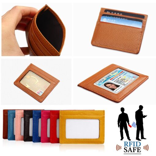 Skinny Mini RFID Safe Universal Minimal Wallet - Image 12